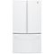 GE - 27.0 Cu. Ft. French Door Refrigerator with Internal Water Dispenser - High Gloss White-Front_Standard