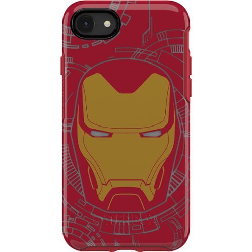 OtterBox - Marvel Avengers Symmetry Series Case for Apple® iPhone® 7 and 8 - Flame Red / Iron Man Graphic-Front_Standard 