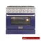 Kucht - 36 in. 5.2 cu. ft. Natural Gas Range with Sealed Burners and Convection Oven in Blue - Blue-Front_Standard