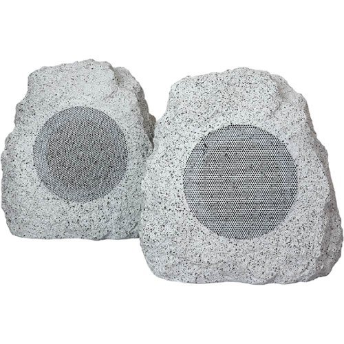 beFree Sound - Powered Wireless Outdoor Speakers (Pair) - Gray-Front_Standard 