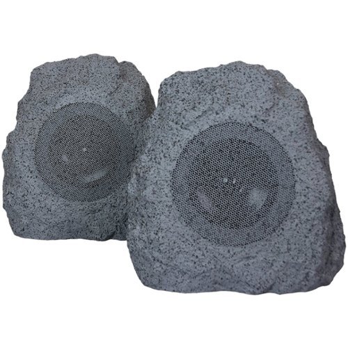 beFree Sound - Powered Wireless Outdoor Speakers (Pair) - Gray-Front_Standard 