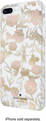  kate spade new york - Case for Apple® iPhone® 7 Plus and 8 Plus - Blossom Pink/Gold With Gems