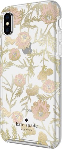  kate spade new york - Protective Case for Apple® iPhone® X and XS - Blossom Pink/Gold With Gems