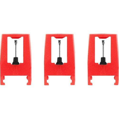Victrola - Turntable Replacement Needles (3-Pack) - Red-Front_Standard 
