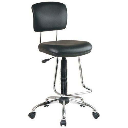Office Star Products - WorkSmart Drafting Chair - Black