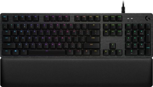  Logitech - G513 Carbon Full-size Wired Mechanical GX Blue Clicky Switch Gaming Keyboard with RGB Backlighting - Carbon