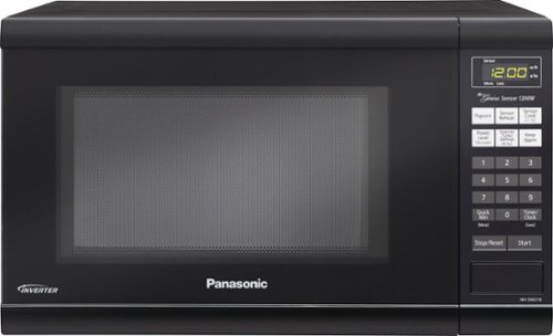 Panasonic - 1.2 Cu. Ft. Microwave with Sensor Cooking - Black-Front_Standard 