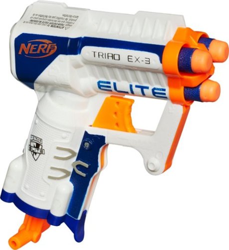  Nerf - N-Strike Elite Triad EX-3 Blaster - White And Orange