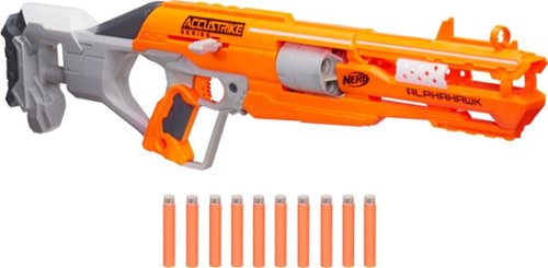  Nerf - AccuStrike Elite AlphaHawk Blaster - Orange And Grey