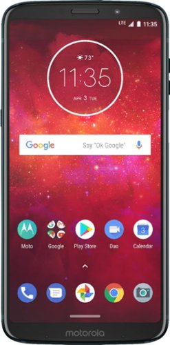  Motorola - Moto Z3 Play with 64GB Memory Cell Phone (Unlocked) with battery Moto Mod - Deep Indigo