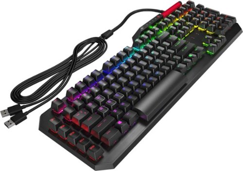 HP OMEN Sequencer Wired Gaming Optical-mechanical Blue Switch Keyboard with RGB Back Lighting - Black SHOP ONLINE