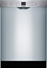 Bosch - 100 Series 24" Front Control Built-In Dishwasher with Hybrid Stainless Steel Tub - Stainless steel - Front_Standard