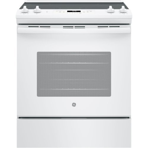 GE - 5.3 Cu. Ft. Self-Cleaning Slide-In Electric Range - White