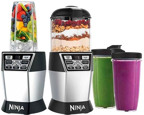  Nutri Ninja Nutri Bowl DUO With Auto-iQ Boost Blender - Black/Stainless Steel