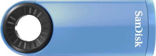 SanDisk - Cruzer Dial 16GB USB 2.0 Flash Drive with Hardware Encryption - Blue-Front_Standard 