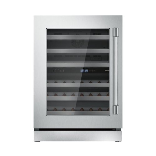 Thermador - 41-Bottle Built-In Dual Zone Wine Cooler - Stainless steel