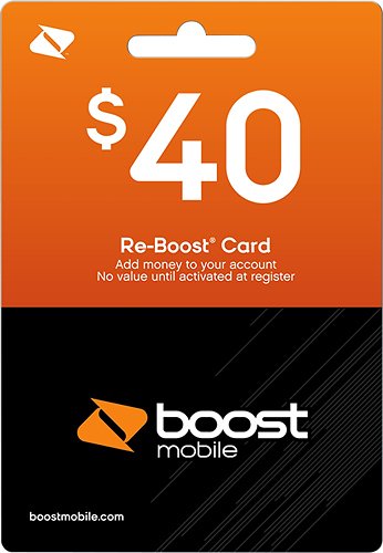  Boost Mobile - $40 Top-Up Prepaid Card - Orange
