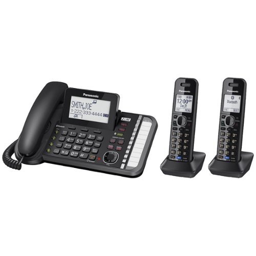 Panasonic - KX-TG9582B Link2Cell 1.9GHz Expandable Phone System with Digital Answering System - Black