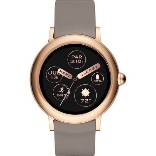  Marc Jacobs - Riley Smartwatch 44mm Stainless Steel - Rose Gold With Taupe Silicone Band