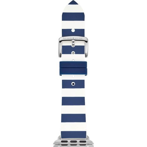 kate spade new york - Silicone Watch Strap for Apple Watch® 38mm and 40mm - Navy Stripe-Angle_Standard 