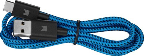 Modal™ 4' USB-to-USB Type C Cable - Black/Blue GLOBAL SHIPPING
