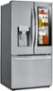 LG - 26 Cu. Ft. French Door-in-Door Smart Refrigerator with Dual Ice Maker - Stainless Steel-Angle_Standard
