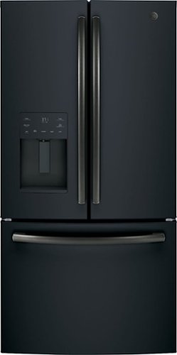 GE - 25.6 Cu. Ft. French Door Refrigerator - Black slate
