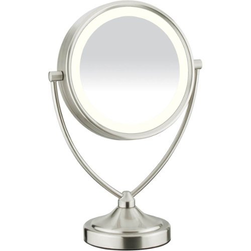 Conair - Illuminations 1x/10x Fluorescent Vanity Mirror - Satin Nickel-Angle_Standard 