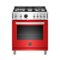 Bertazzoni - 4.6 Cu. Ft. Self-Cleaning Freestanding Dual Fuel Convection Range - Red-Front_Standard