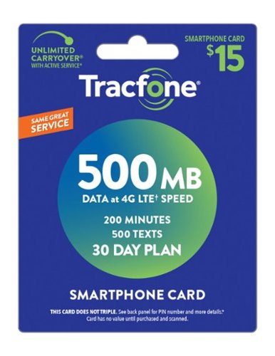 Tracfone - $15 Smartphone Card - Blue-Front_Standard 