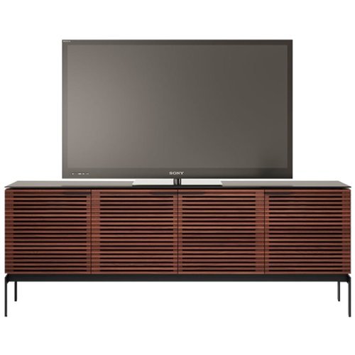 BDI - Corridor TV Cabinet for Most Flat-Panel TVs Up to 80" - Chocolate Stained Walnut-Front_Standard 