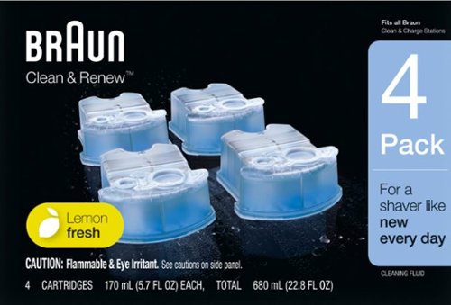 Braun Clean&Renew Cartridge Refills (4-Pack) - Blue WORLDWIDE DELIVERY