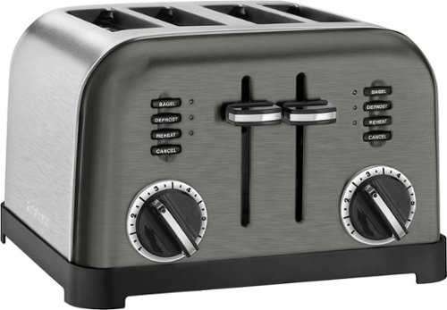 Cuisinart - Classic 4-Slice Wide-Slot Toaster - Black/Stainless