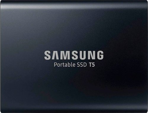 Samsung - Geek Squad Certified Refurbished T5 1TB External USB, Type C Portable SSD - Deep Black