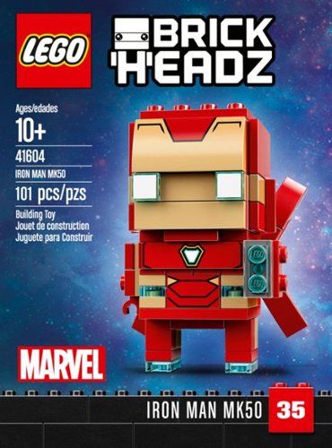  LEGO - BrickHeadz Iron Man MK50 Building Set 41604 - Red