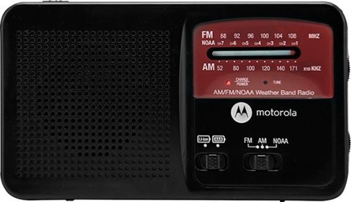 Motorola - Portable AM/FM/Weather Radio - Black-Front_Standard 