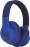 JBL - E55BT Wireless Over-the-Ear Headphones - Blue-Front_Standard