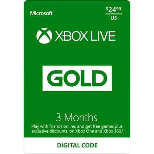  Microsoft - Xbox Live 3 Months Gold Membership - Bonus [Digital]
