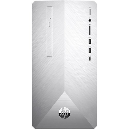 Pavilion Desktop - AMD Ryzen 7-Series - 12GB Memory - AMD Radeon RX 550 - 1TB Hard Drive - HP Finish In Natural Silver-Front_Standard 