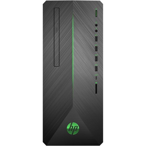 HP - Pavilion Gaming Desktop - Intel Core i3 - 8GB Memory - NVIDIA GeForce GTX 1050 - 1TB Hard Drive - Shadow Black With A Brushed Hairline Pattern-Front_Standard 