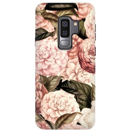  ArtsCase - StrongFit Designers Pink Vintage Camelia Pattern Case for Samsung Galaxy S9+ - Pink