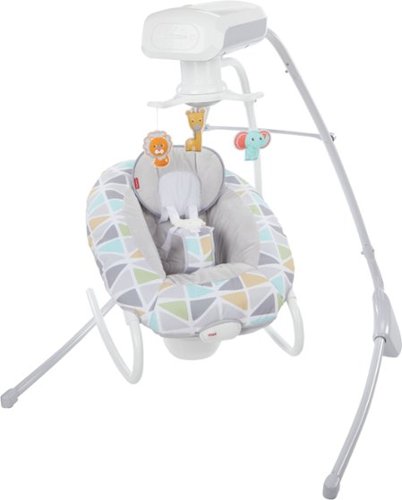 Fisher-Price - 2-in-1 Deluxe Cradle 'n Swing - White/Gray/Green-Front_Standard 
