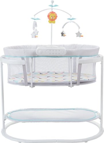 Fisher-Price - Soothing Motions Bassinet - White With Multiple Colors-Front_Standard 
