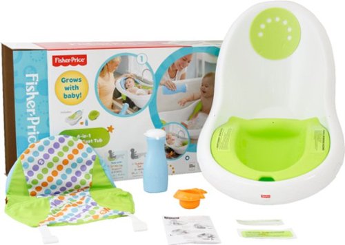 Fisher-Price 4-in-1 Sling 'n Seat Tub - White/Green GLOBAL SHIPPING