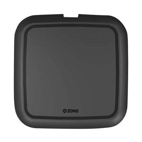 ZENS - 15W Qi Certified Wireless Charging Pad for iPhone®/Android - Black-Front_Standard 