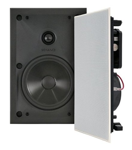Sonance - VPXT6 RECTANGLE - Visual Performance Extreme 6-1/2" 2-Way In-Wall Rectangle Speakers (Pair) - Paintable White