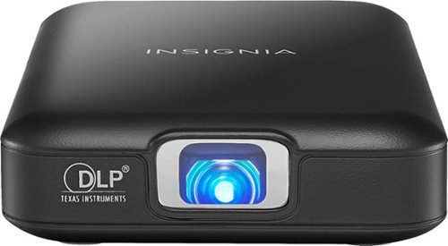Insignia™ - Slim-line Pico WVGA DLP Projector - Black-Front_Standard 