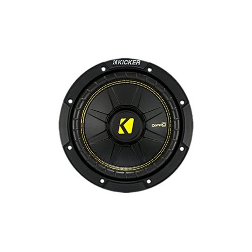 KICKER - CompC 8" Single-Voice-Coil 4-Ohm Subwoofer - Black