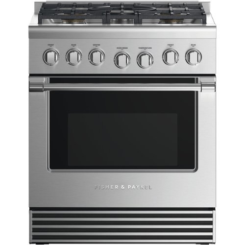 Fisher & Paykel - 4 Cu. Ft. Self-Cleaning Freestanding Dual Fuel Convection Range - Stainless steel
