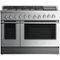 Fisher & Paykel - 6.9 Cu. Ft. Self-Cleaning Freestanding Double Oven Dual Fuel Convection Range - Stainless Steel-Front_Standard